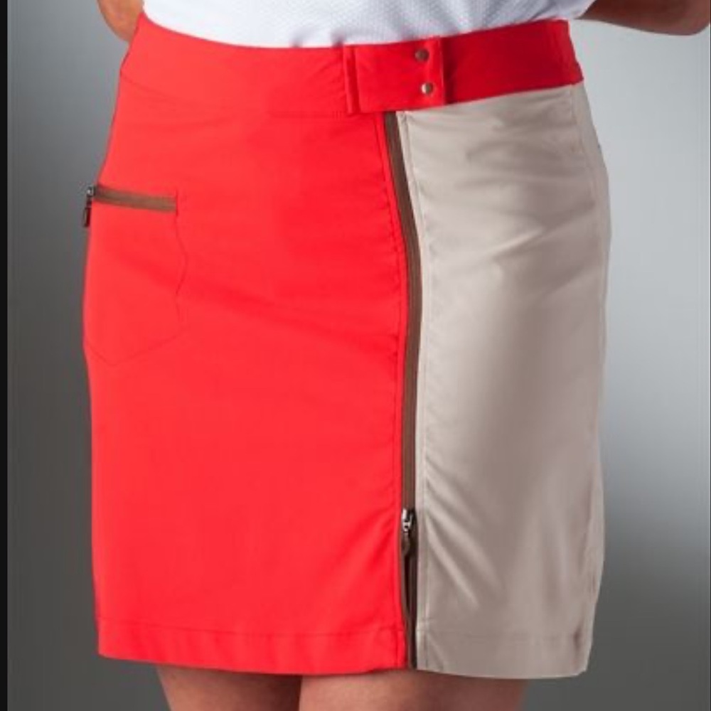Lopez color block cayenne golf skort, sz 6